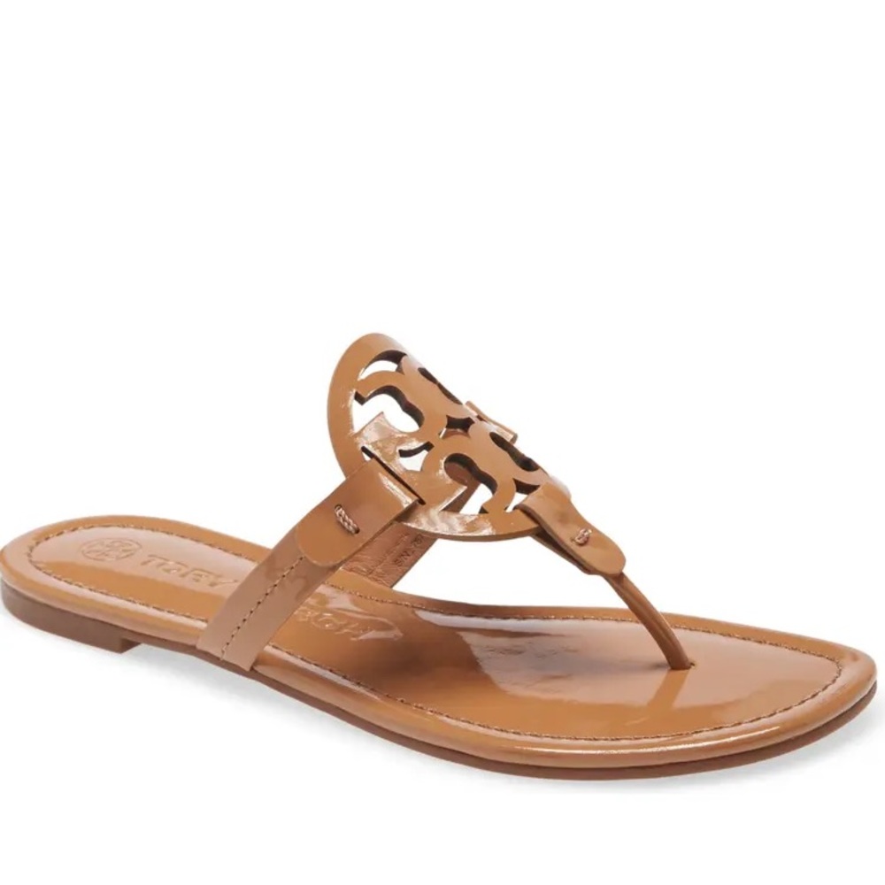 Tory Burch Miller Flip Fop Tan Size 8